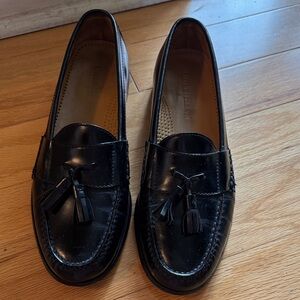 Cole Haan Black Leather Tassel Loafers